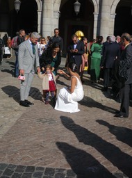 a bride in Plaza Major