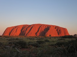 almost sunset at Uluru