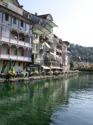 along the Aare river in Thun
