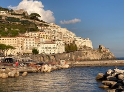 Amalfi view from the harbor
