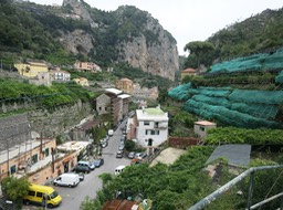 at start of a hike above Amalfi