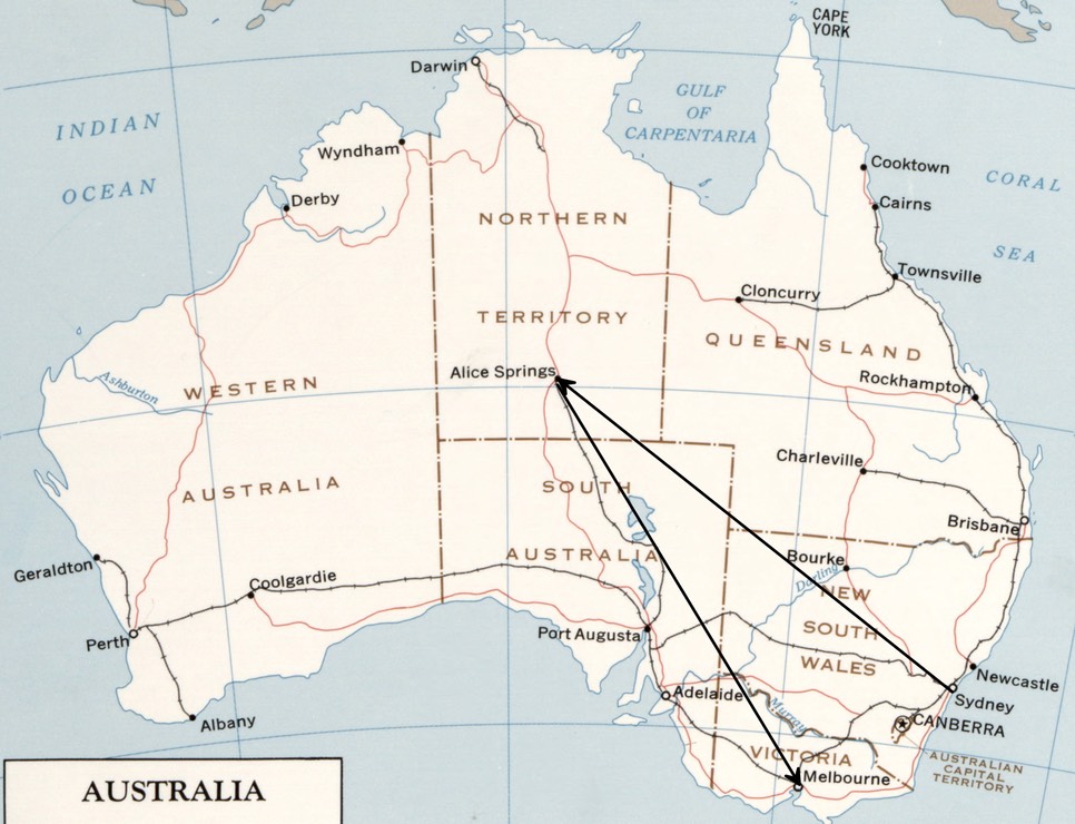 australia map - mod