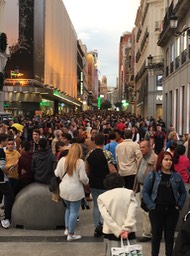 busy street going from Puerta del Sol