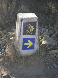 Camino de Santiago trail marker