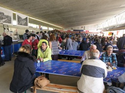cheese festival tent in Wengen