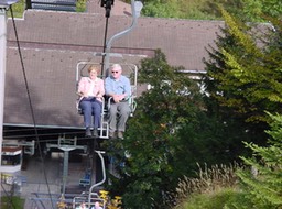 on the way up to the luge run 