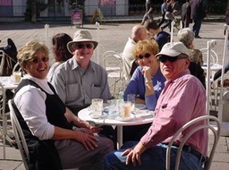 Russ, Barb, George, Cindy - coffee & strudel time 