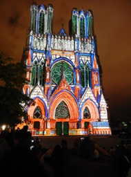 Reims Cathedral - light show