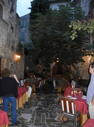 dinner place at our Vaison hotel