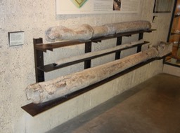 lead pipes from Roman water system - Vaison