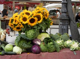 market booth in Aix-en-Provence
