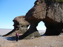 Hopewell Rocks, Bay of Fundy; at  high tide the arch is almost completely under water!