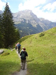 starting our hike from Griesalp to Tschingel