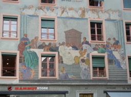 Weinmarkt; painting is Wedding Feast at Cana (Biblical story)