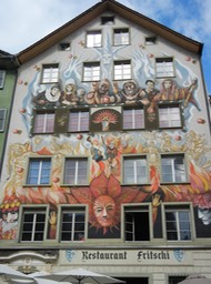paintings depicting Luzern's annual Mardi Gras