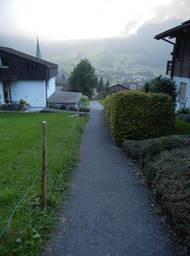 path from train to our apartment in Lungern (steep!)