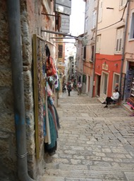 street scene in Rovinj, Croatia