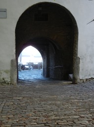 entrance gate to Motovun - after a VERY steep climb