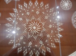 lace made by Benedictine sisters from agava fibers