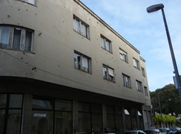 war damage still evident on building in Mostar