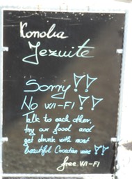 a cute restaurant sign in Dubrovnik