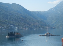 St. George (left) & Our Lady of the Rocks (right) in Bay of Kotor