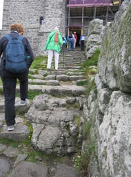 final steps to the castle