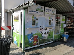 fresh milk dispenser; Ljubljana, Slovenia