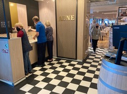 hand washing  outside dining room