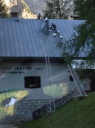 some risky roof work!