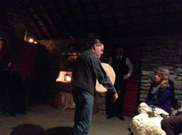 bodhran player at Molly Gallivan's evening