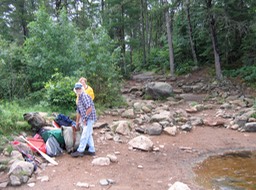 our gear at a portage