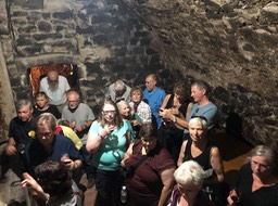 in the cellar at Lezaun winery