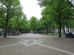 in front of M.C. Escher museum, The Hague