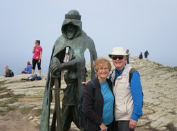 King Arthur(?) at Tintagel Castle ruins