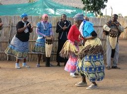 ladies of basket weaving co-op dancing