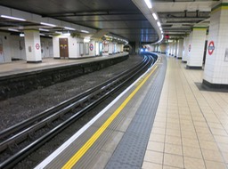 Mansion HOuse tube station at night