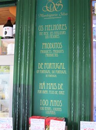 merchant's sign in Lisbon