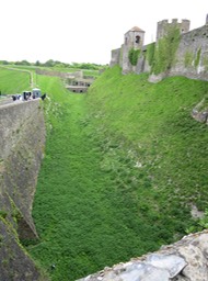 moat outside Dover Castle