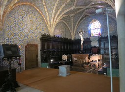 monk's seating area in Pena  private chapel