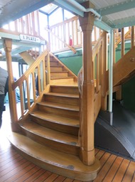 neat stairs on Lake Brienz boat