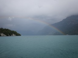 nice rainbow over Lake Brienz