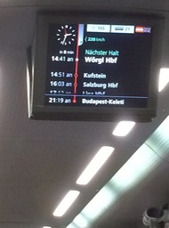 on the Austrian Railjet in a tunnel!