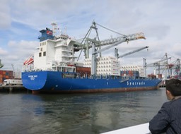 one of many ships in Rotterdam
