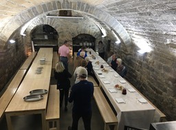 our dining hall at a private men's dining club