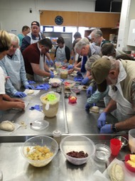 our group making pasties