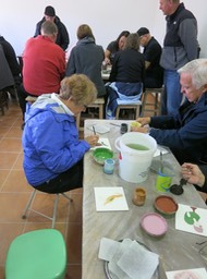 our group tile painting, ceramics factory