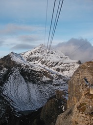 the cables to the Schilthorn
