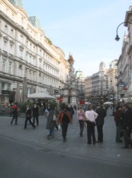 a Vienna pedestrian street