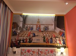 picture above our bed in Krakow hotel